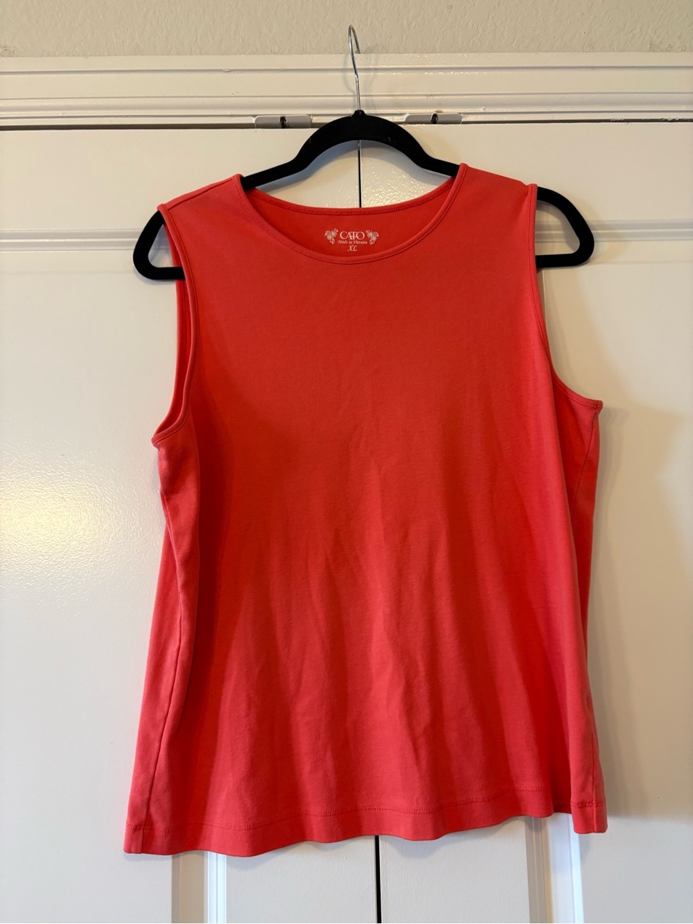 Cato Sleeveless Crewneck Tank Top - Coral